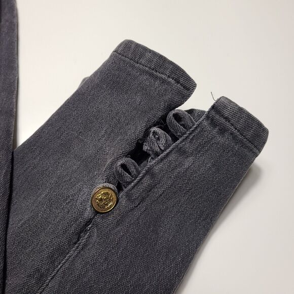 Vintage Gitano Women’s Black Tapered Leg Womens Jeans Size 18Wx32 Distressed 80s - Picture 3 of 9